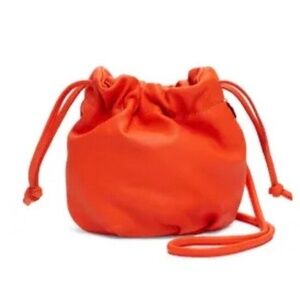 Clare V Emma Drawstring Bucket Bag - Orange